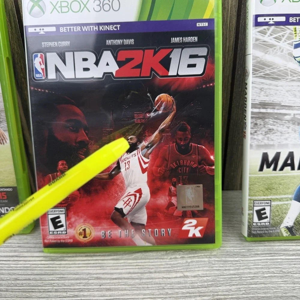 Xbox 360 Sports Game Bundle FIFA 15, NBA 2K16, Madden NFL 15 Tested Working